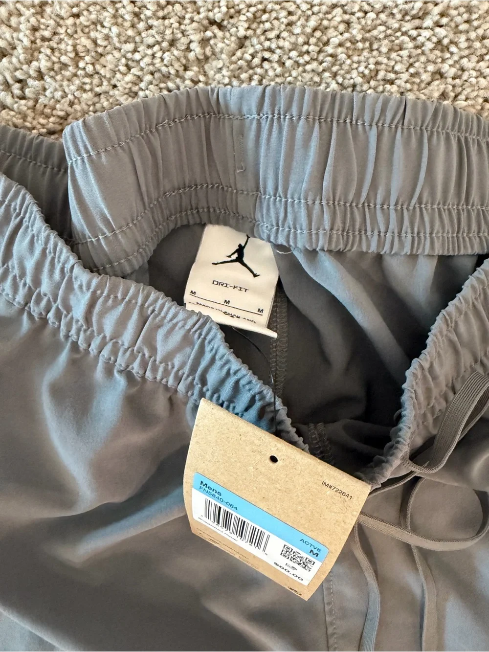 Nike Jordan Sport Jumpman Dri-FIT Woven Pants Smoke Grey Men's Size M FN5840-084